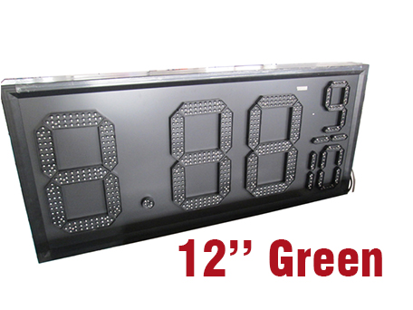 12inch Green petrol station LED Fuel Pricing Signs, led gas price sign, led petrol price