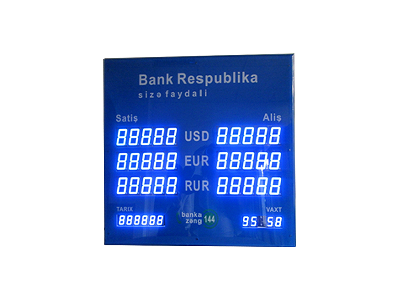 LED screen 2.3'' curreny exchange rate board usage for bank