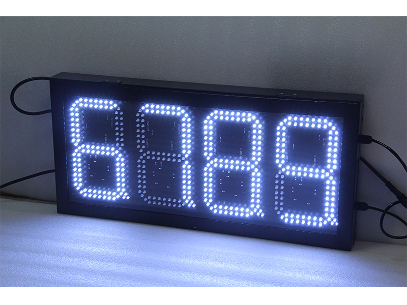 led sign display fuel price number 88.88 white color