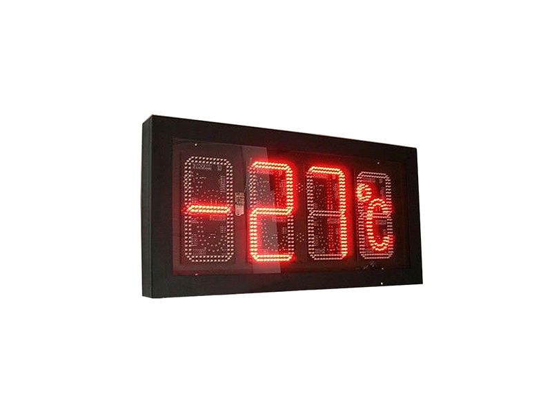 led temprature sign big outdoor clock red display for 15 inch