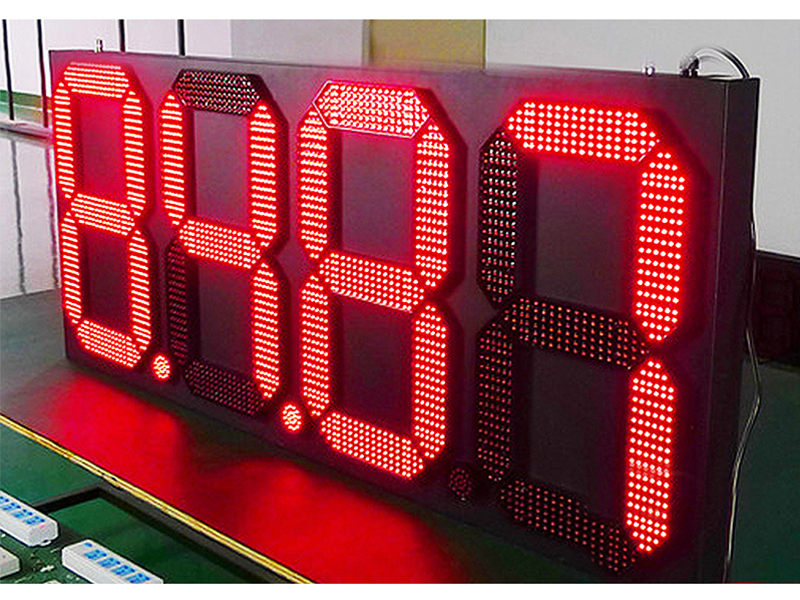 LED Temperature and Time clock Sign for 22 inch single red