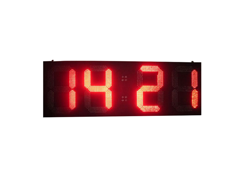 outdoor led digital sign board 24 inch red led clock time