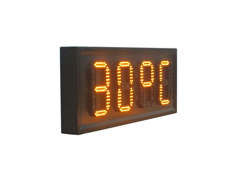 led time temperature display 8'' yellow 800x305x75mm board