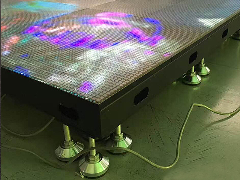 P8.928 led colorful weight activated led light floor mat
