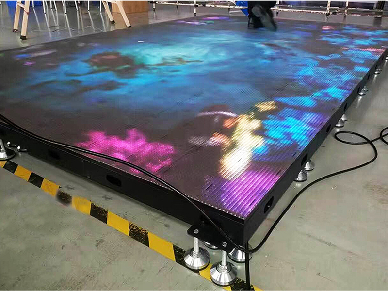 P8.928 led colorful weight activated led light floor mat