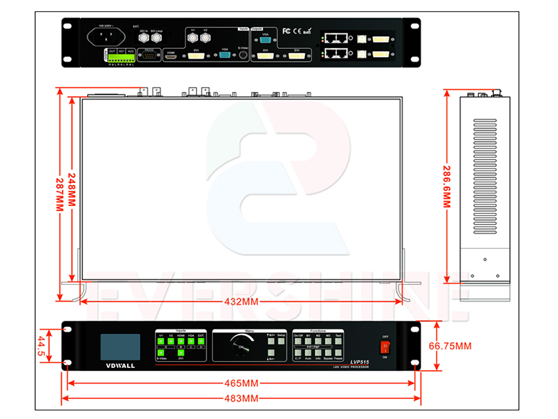 hd video processor lvp515 VDWALL controller special for LED